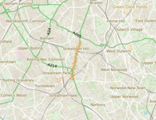 Streatham zoomed out